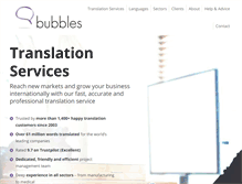 Tablet Screenshot of bubblestranslation.com